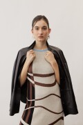 Vestido Ola CRUDO Y TOSTADO