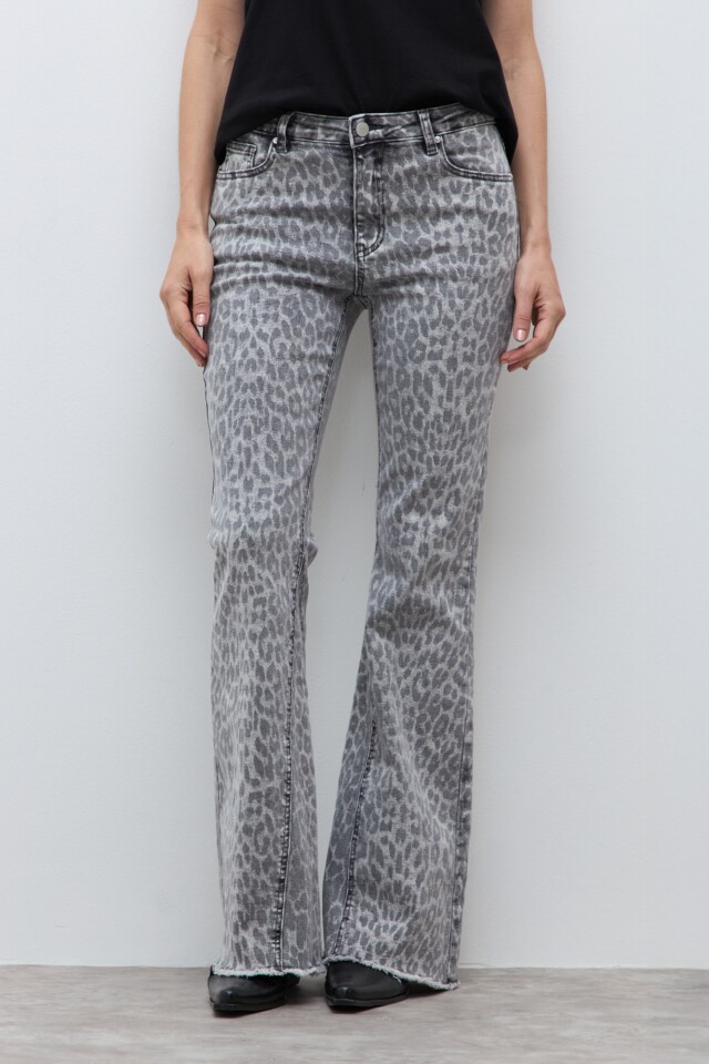 Jean oxford Rita animal print gris