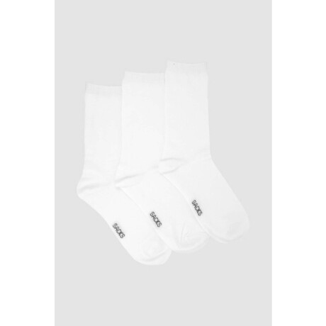 Pack de tres medias lisas. de algodón. en varios colores sur Variante 39
