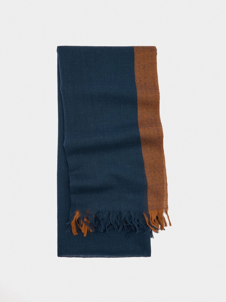 Pashmina Con Rayas 100% Lana multicolor