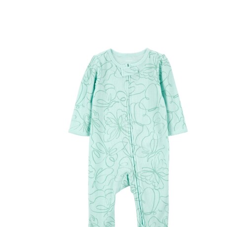 Pijama Carters con Pie Térmico 1 Pieza Mariposa VERDE