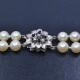 Collar De Perlas De Cultivo, 2 Hilos, Broche Con Brillantes Y Zafiros Collar De Perlas De Cultivo, 2 Hilos, Broche Con Brillantes Y Zafiros
