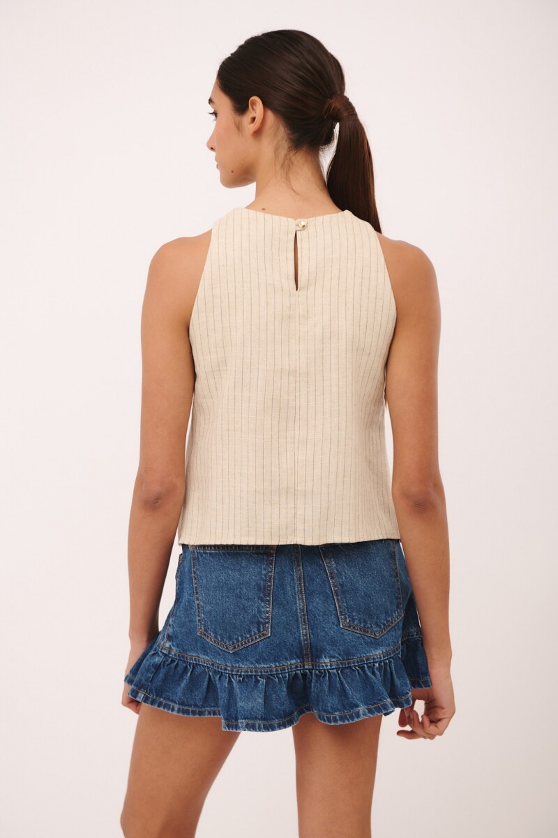 TOP CITRIC Rayas Beige