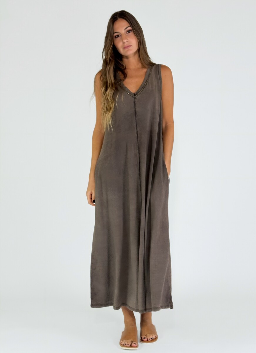 VESTIDO LAZARO - CHOCOLATE 