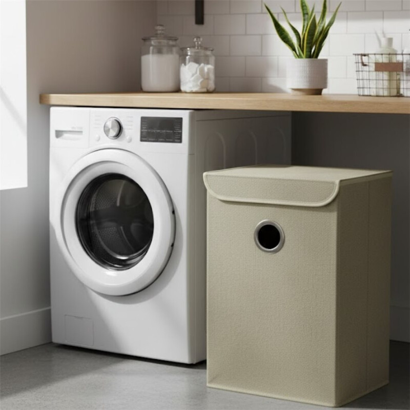 Cesto para Ropa Plegable con Tapa 40x30xH60cm en Tela Cesto para Ropa Plegable con Tapa 40x30xH60cm en Tela