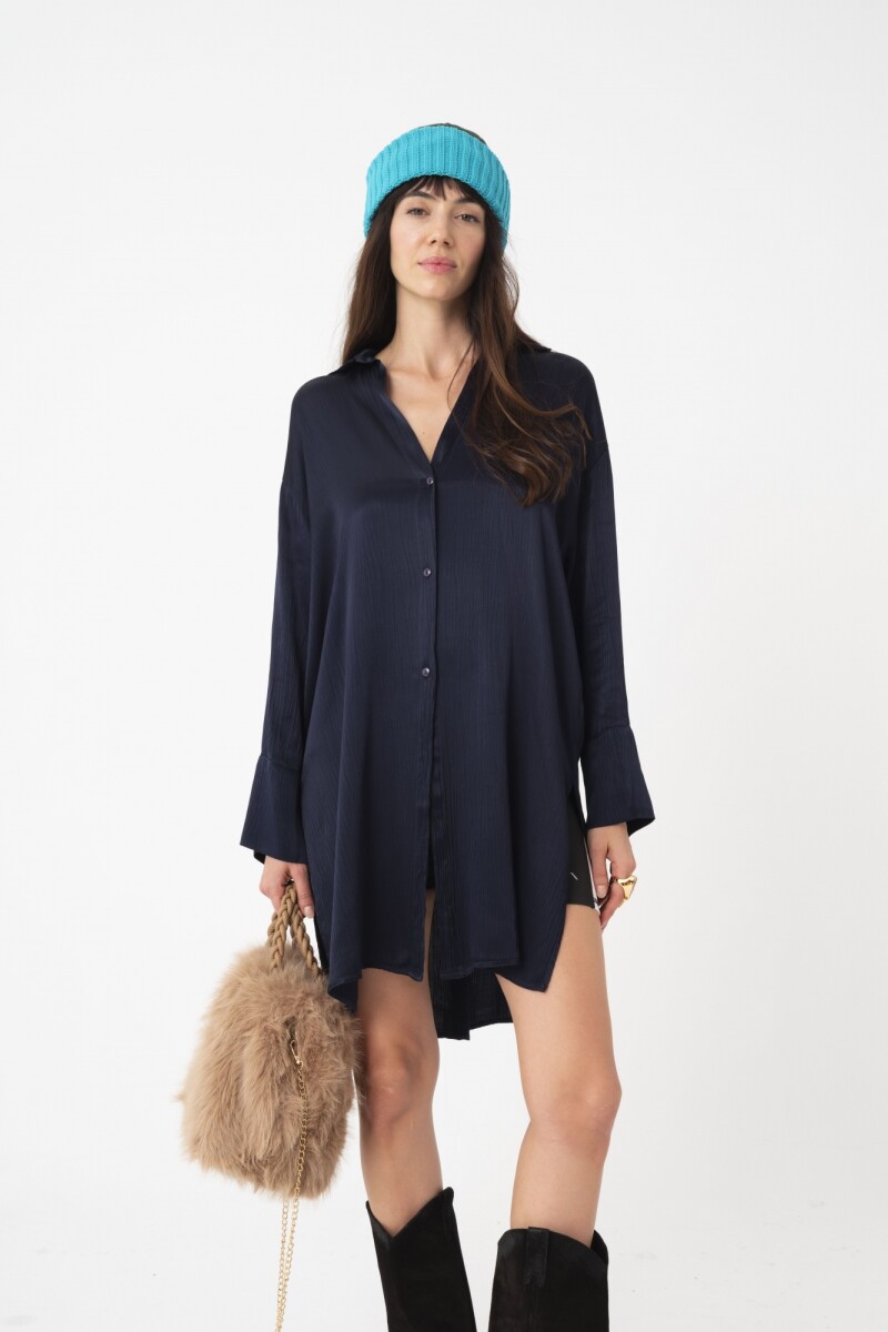 CAMISA ARRUGADA Azul