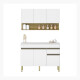 Juego de 2 Modulos De Cocina 120 cm Color Blanco BLANCO