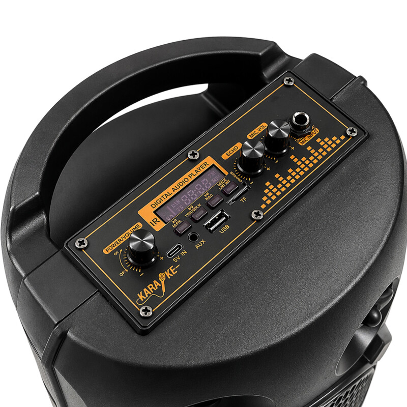 Parlante Portátil Telefunken 2x8” con Micrófono Inalámbrico y Luces LED Parlante Portátil Telefunken 2x8” Con Micrófono Inalámbrico Y Luces Led