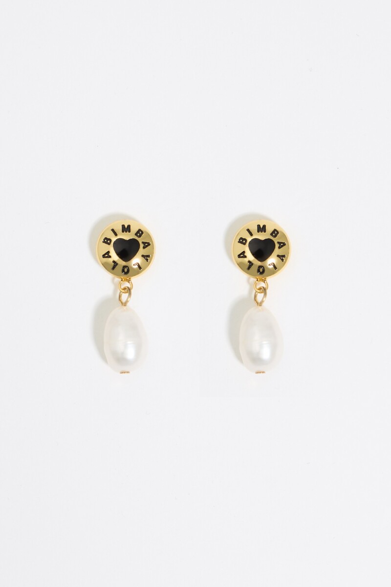 PENDIENTES PERLAS Y LOGO CANDY 