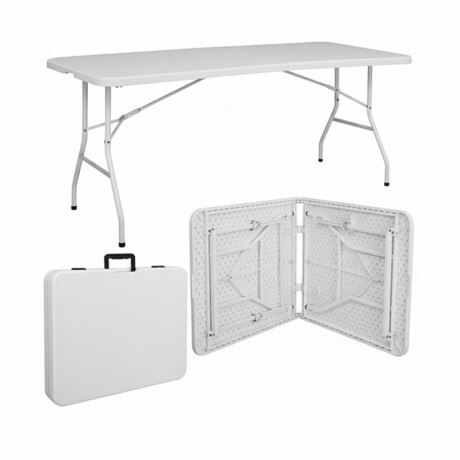 MESA DE EXTERIOR PLEGABLE 1.8M - NEGRA Mesa Exterior Plegable 1.8M Blanca
