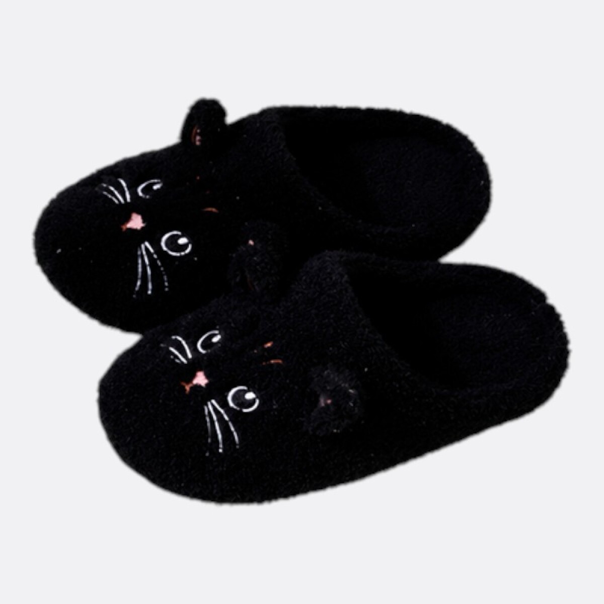 Pantuflas Gatito Varios Colores - Negro 