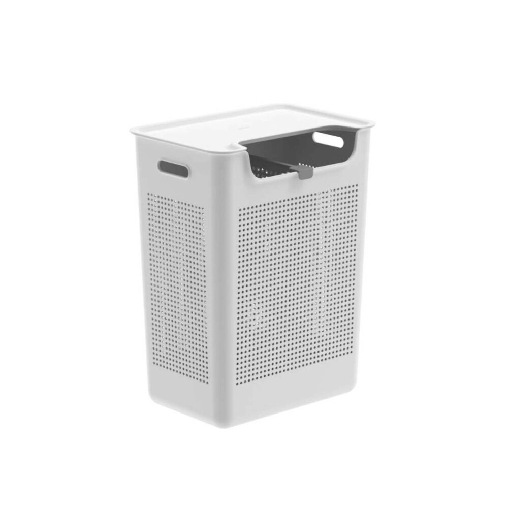 CESTO ROPA DOBLE PLASTICO BLANCO CFW2000
