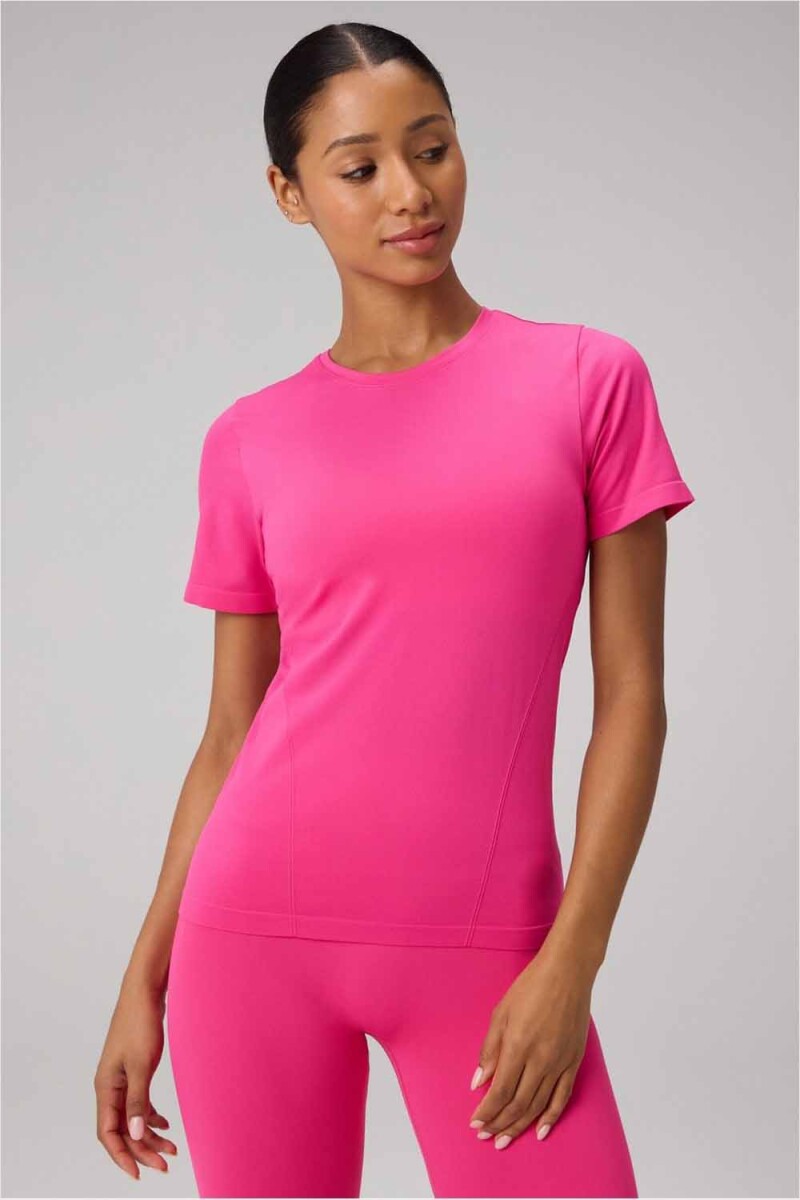 Top Feather Tech+ Short-Sleeve Mujer - Pink Crush 