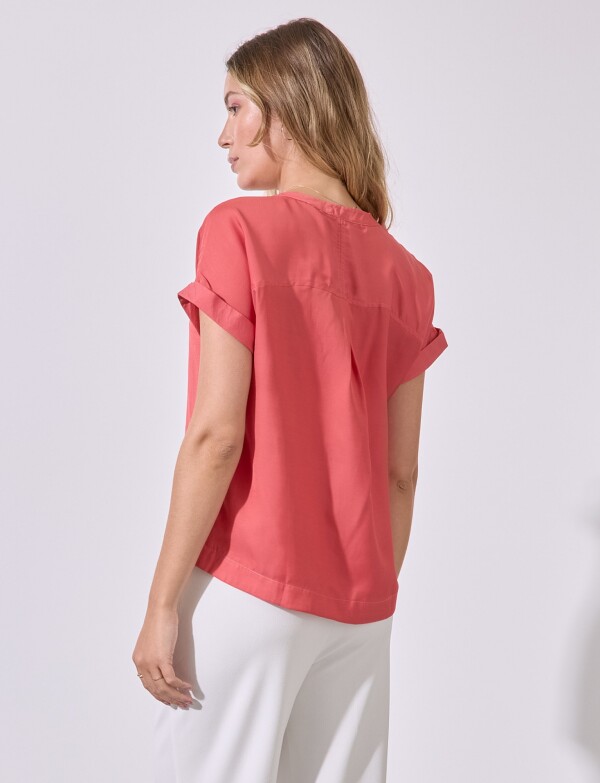 Blusa Saten ROJO