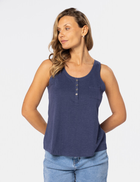 MUSCULOSA LISA Azul
