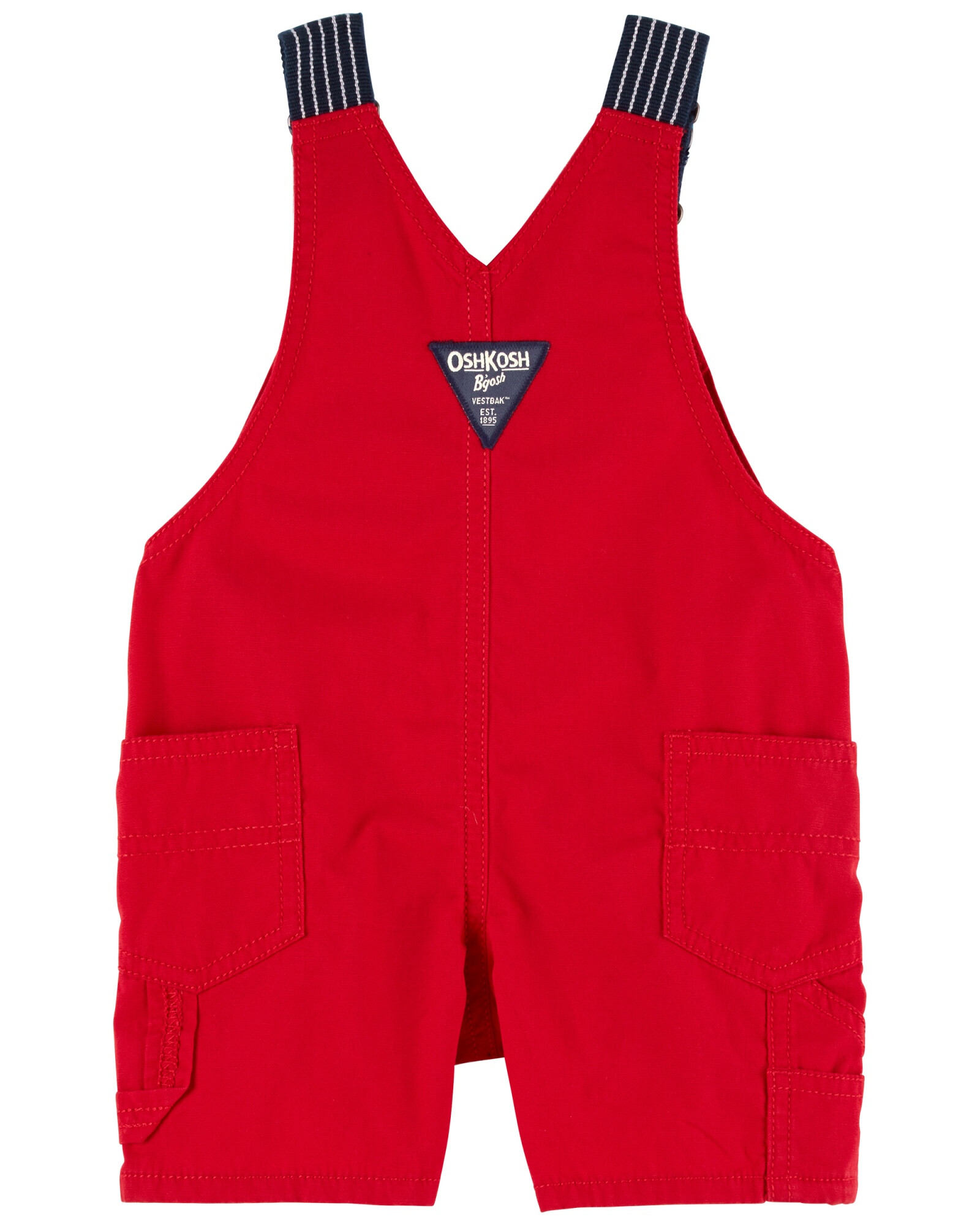 Enterito corto de jean, rojo. Talles 3-24M Enterito corto de jean, rojo. Talles 3-24M