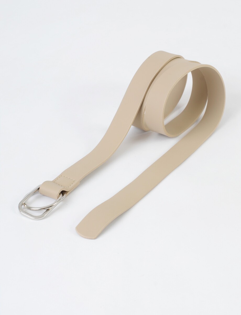 Cinturon doble hebilla - beige 