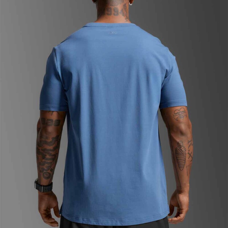 Polo Training Motion Cotton Flex Tee Hombre Indigo/indigo