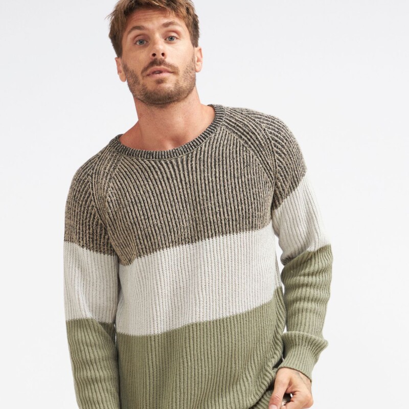 Buzo Hombre Tejido N+ Negro/beige