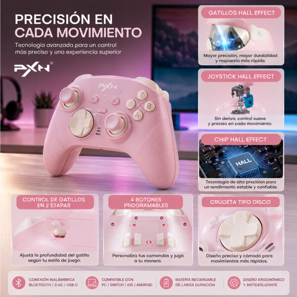 Joystick Pxn P5 Pc Switch Ios Android JOYSTICK PXN P5 PC/SWITCH/IOS/ANDROID RO