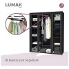 Ropero de 6 Estantes Desmontable de Caño y Tela TNT 150x45x175 Negro