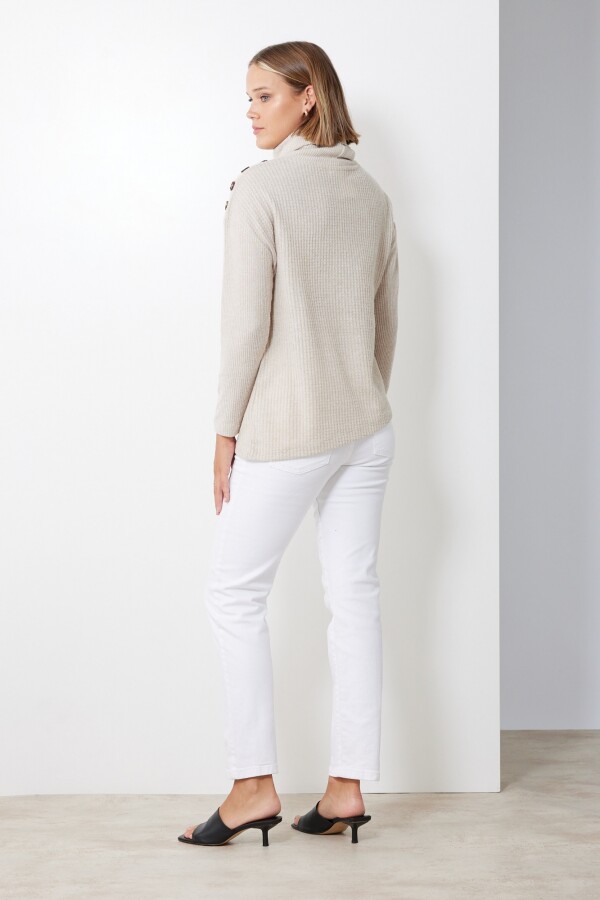 Polera Botones BEIGE