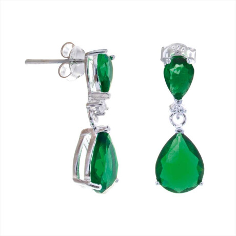 Par De Caravanas De Plata 925 Con Circonias