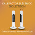 Estufa Calefactor Ceramico Torre Electrica Oscilacion 2000W Variante Color Blanco