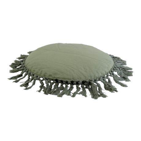 ALMOHADON REDONDO 38CM DIAM TELA LISO C/FLECOS ALMOHADON REDONDO 38CM DIAM TELA LISO C/FLECOS
