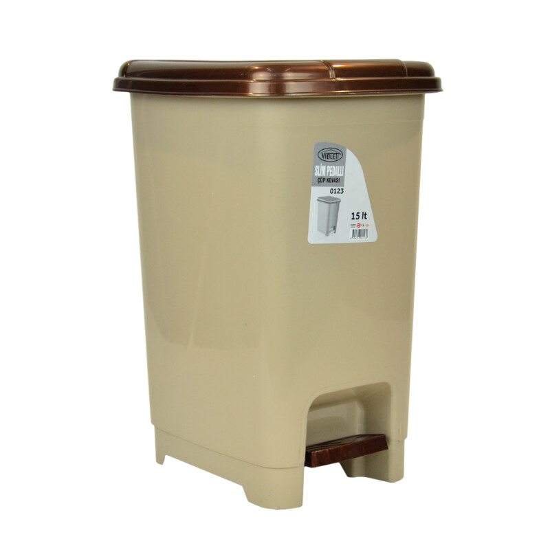 Tarro de residuos 15L con pedal BEIGE