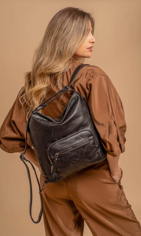 CARTERA MOCHILA VERBENA NEGRO