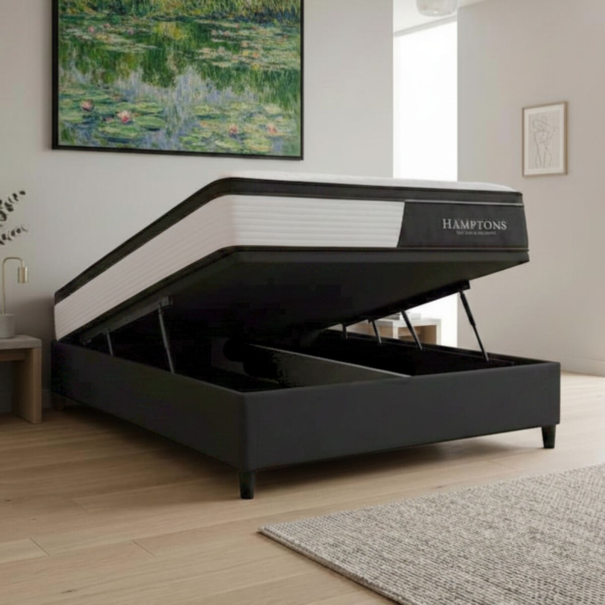 Sommier Queen THM Hybrid Cobalt Smart Box Baúl - Negro 
