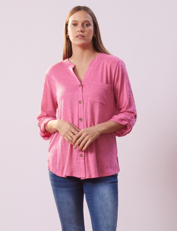 Blusa Botones FUCSIA