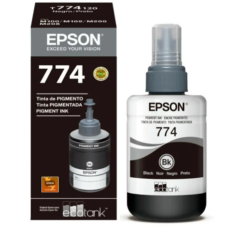 EPSON T774120 BOTELLA TINTA BK M100/105/200/205/L1455 140ML Epson T774120 Botella Tinta Bk M100/105/200/205/l1455 140ml