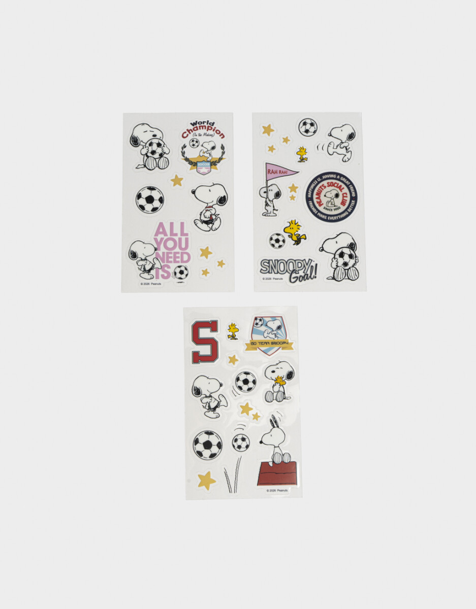 Set De Stickers Snoopy Mundial 