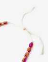 Collares Largos Color Collar Largo Oval Facetados - Rojo Cereza