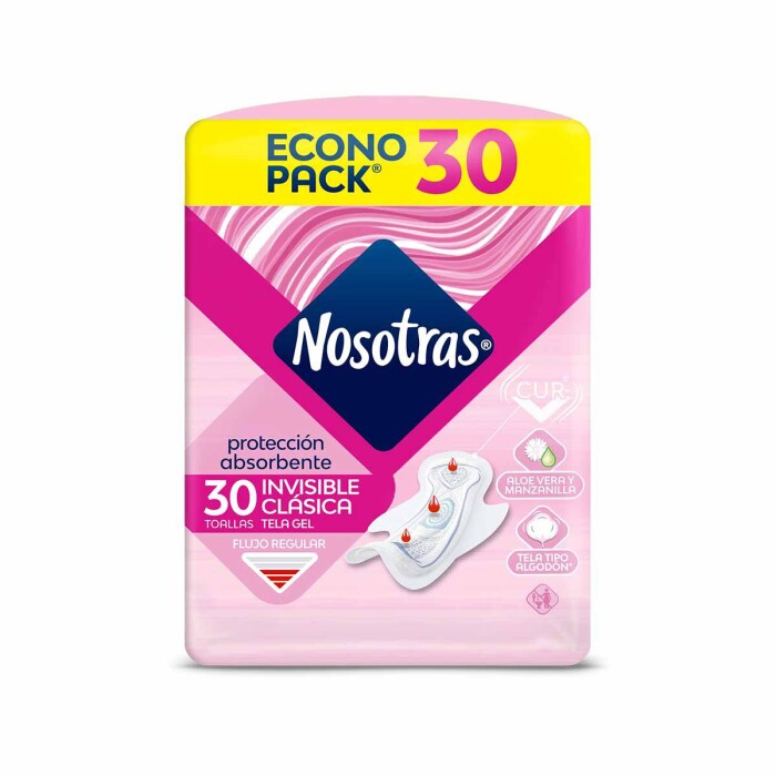 NOSOTRAS INVISIBLE CLASICA PAQ. X 30 UNI única