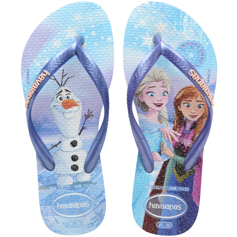 Sandalias Havaianas Kids Slim Princess Niños Fantasia Morada