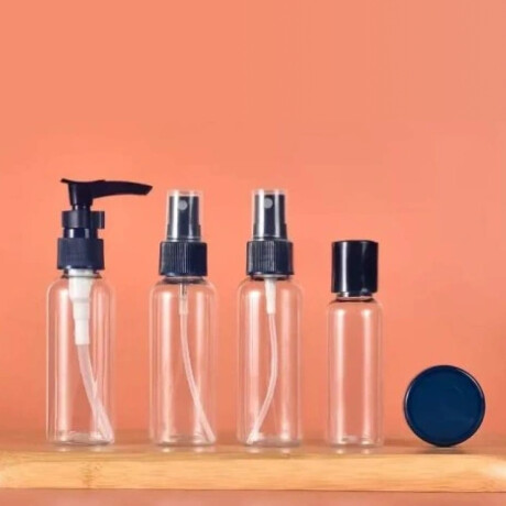 Set de frasquitos para viaje en estuche Azul