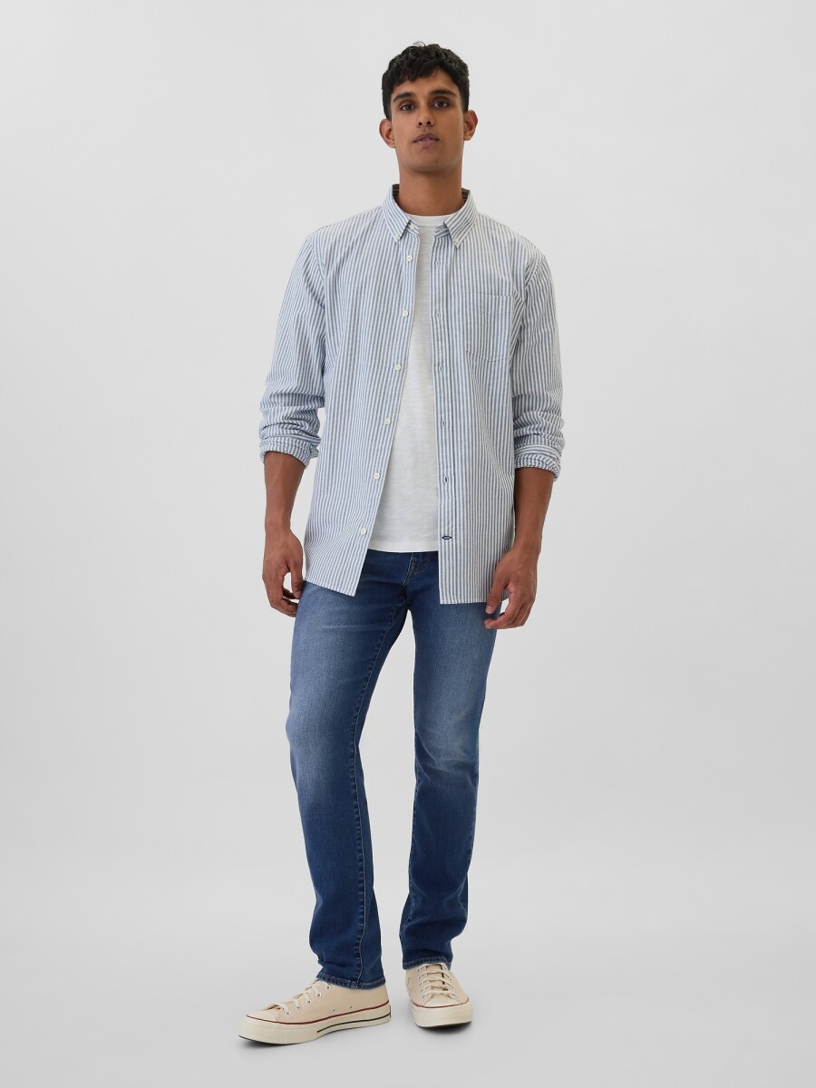 Jean Slim Athletic Hombre - Medium Wash 