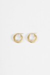 Aros geométricos 2 cm acero dorado