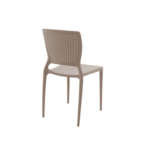 Silla apilable gamuza "SAFIRA" con respaldo calado -TRAMONTINA TD0586