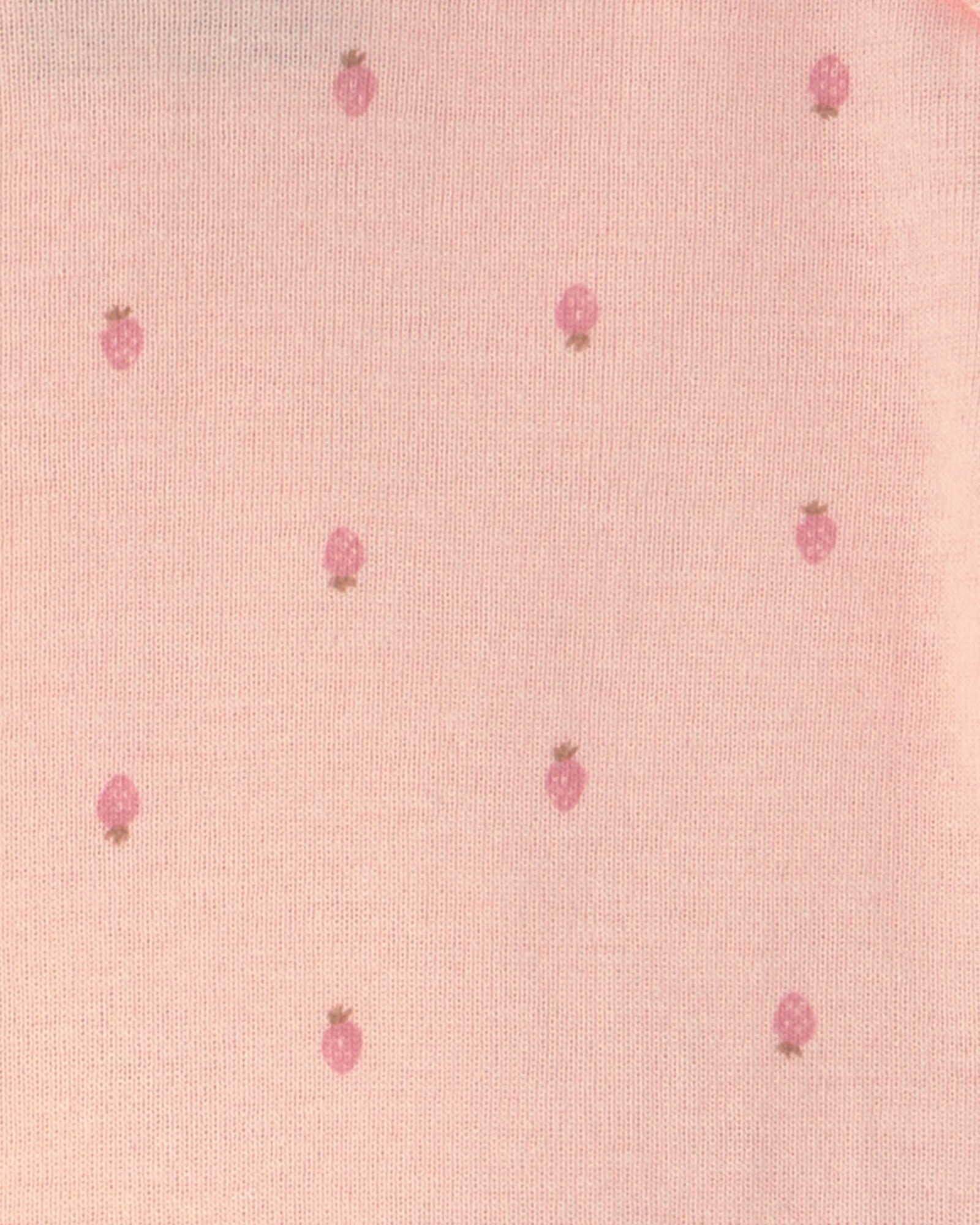 Pack tres bodies de algodón, manga corta, rosado y crema, diseño flores y frutillas Sin color