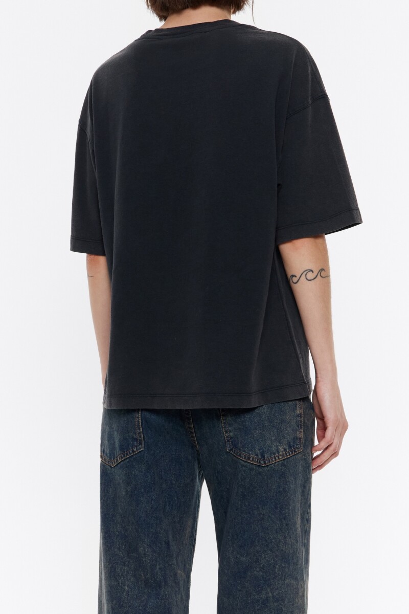 CAMISETA OVERSIZE LOGO Negro