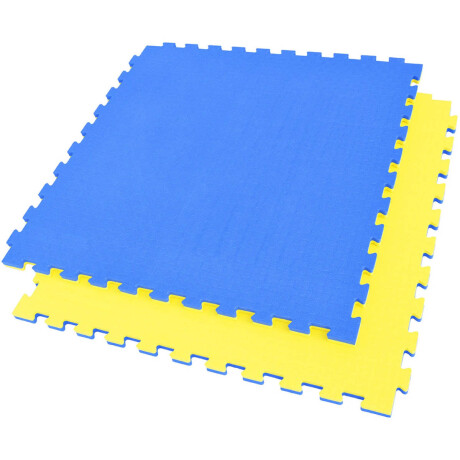 Pack X10 Piso Goma Eva Tatami Encastrable 1mx1mx2cm Gimnasio Rojo/Azul
