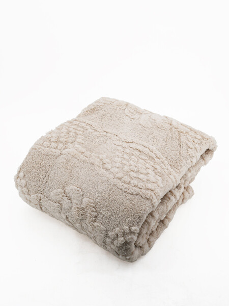 PIE DE CAMA FLANNEL DAMERO CRUDO