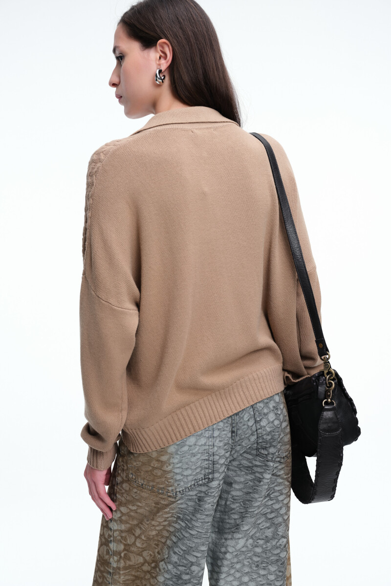 SWEATER TRENZAS Mostaza