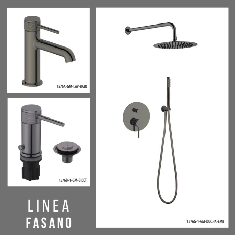 Juego De Griferia Incluye Lavatorio Bajo,Bidet Y Ducha Embutida 000