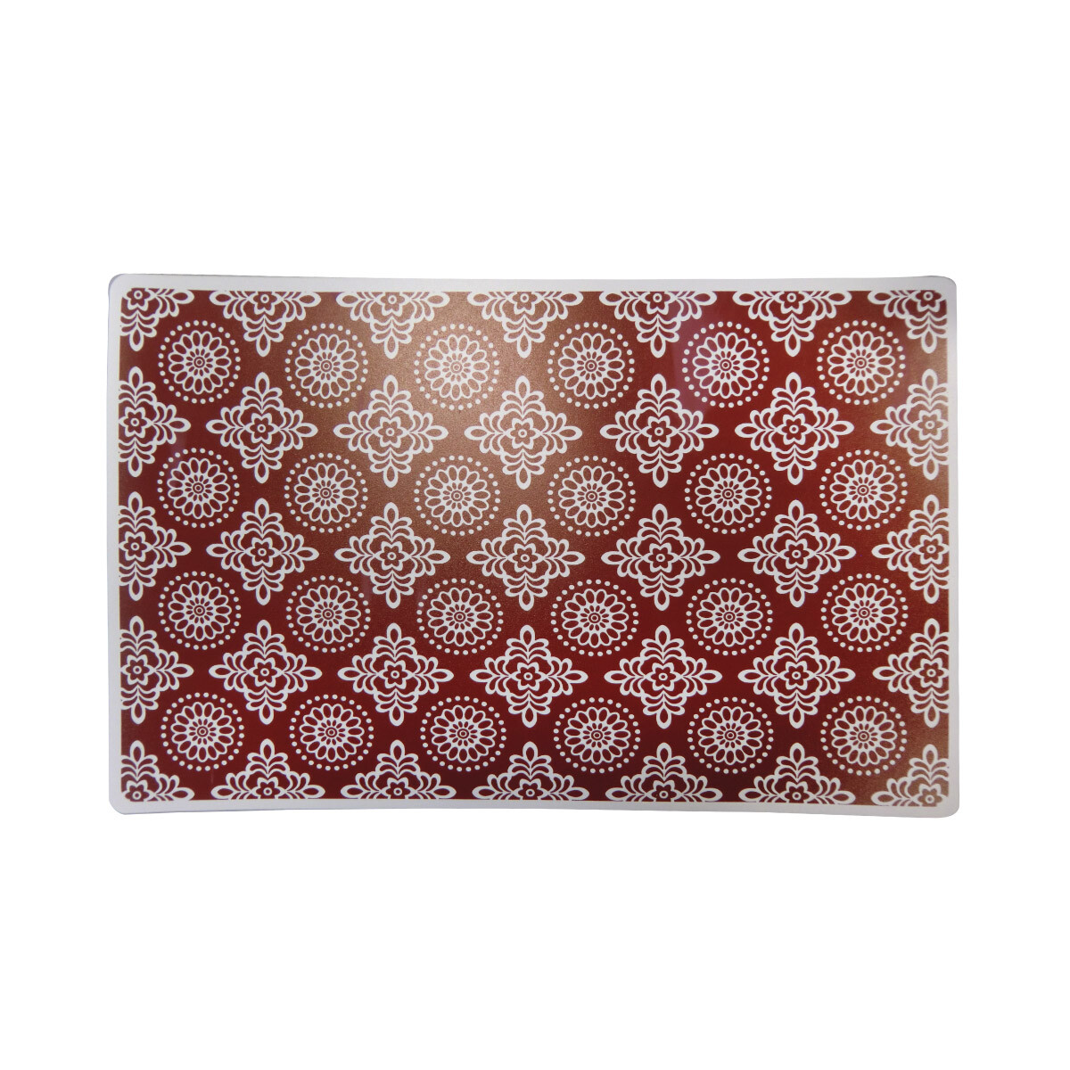 Individual Rectangular Geométrico Bordo 47 x 27 cm 
