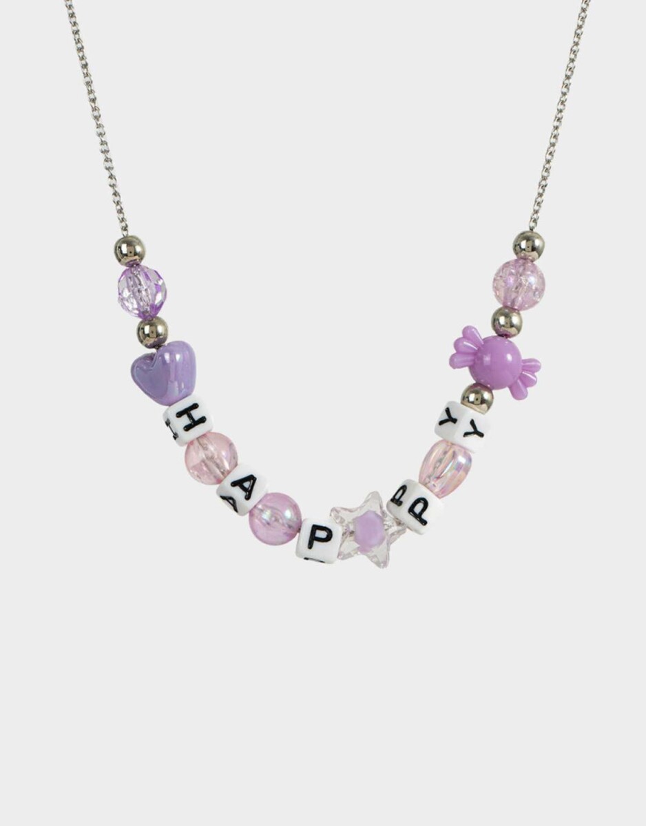 Collar Corto Infantil Beads - Plateado 